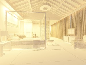 chinese retro bedroom 1801 Modello 3D