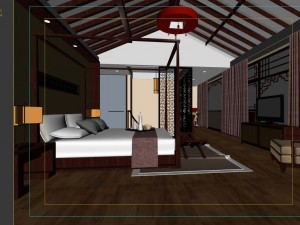 chinese retro bedroom 1801 Modello 3D