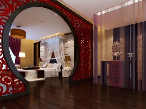 chinese retro bedroom 1802 3D 모델