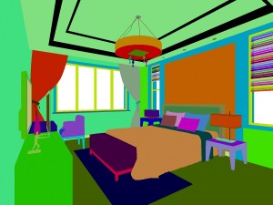 chinese style retro bedroom 1803 3D Model