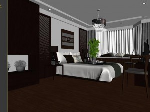chinese retro bedroom 1804 3D Model