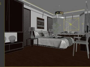 chinese retro bedroom 1804 3D Model
