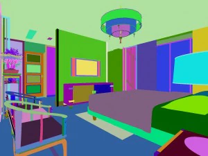 chinese style retro bedroom 1805 3D Model