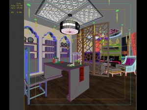 chinese style retro bedroom 1806 3D Model