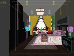 chinese style retro bedroom 1807 Modelo 3D