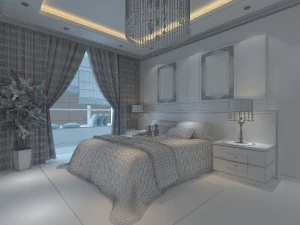 chinese style retro bedroom 1808 3D Model