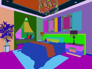 chinese style retro bedroom 1808 Modèle 3D