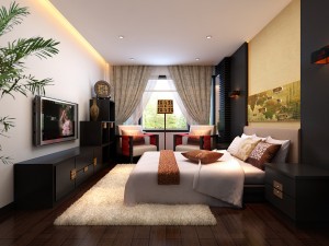 chinese style retro bedroom 1810 3D Model