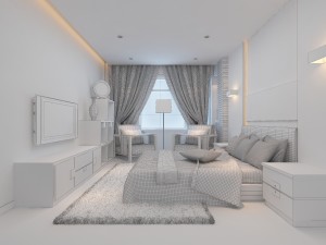 chinese style retro bedroom 1810 3D Model
