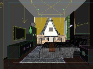 chinese style retro bedroom 1810 3D Model