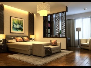 중국 스타일의 복고풍 침실 1811 3D 모델