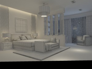 chinese style retro bedroom 1811 3D-Modell