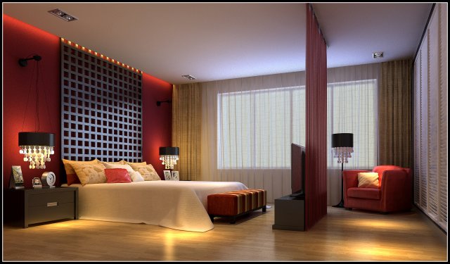 chinese style retro bedroom 1812 3D 模型 .c4d .max .obj .3ds .fbx .stl .blend 