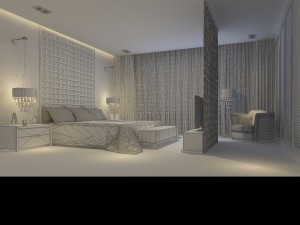 chinese style retro bedroom 1812 3D 模型