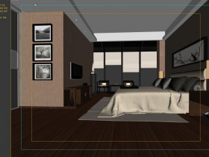 chinese style retro bedroom 1813 3Dモデル