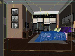 chinese style retro bedroom 1813 3Dモデル