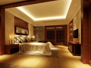 chinese style retro bedroom 1814 3D Model