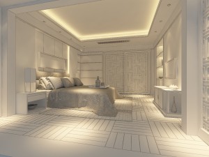 chinese style retro bedroom 1814 3D Model