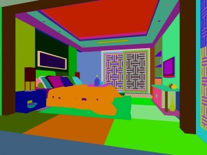 chinese style retro bedroom 1814 3D Model