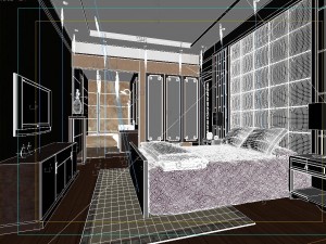 chinese style retro bedroom 1815 3Dモデル