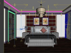 chinese style retro bedroom 1816 3D Model
