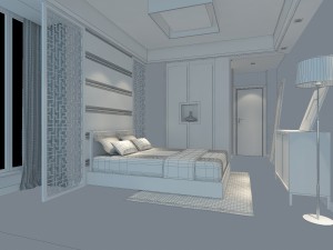 chinese style retro bedroom 1817 3D 模型