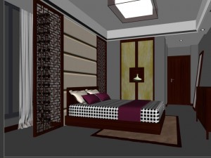 chinese style retro bedroom 1817 3D 模型
