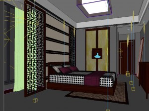 chinese style retro bedroom 1817 3D 模型