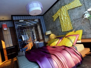 chinese style retro bedroom 5102 3D-Modell