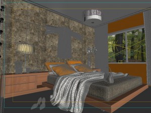 chinese style retro bedroom 5102 3D-Modell