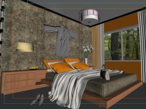 chinese style retro bedroom 5102 3D-Modell