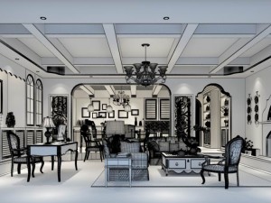 stylish avant-garde living room design 38 Modelo 3D