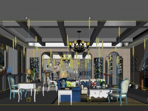 stylish avant-garde living room design 38 Modelo 3D