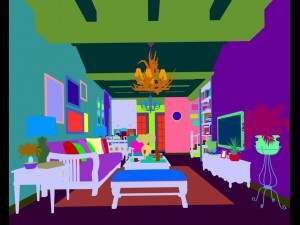 stylish avant-garde living room design 39 Modello 3D