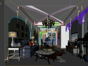stylish avant-garde living room design 40 3D Модель