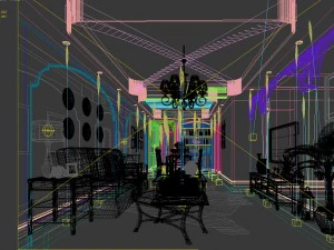 stylish avant-garde living room design 40 3D Model