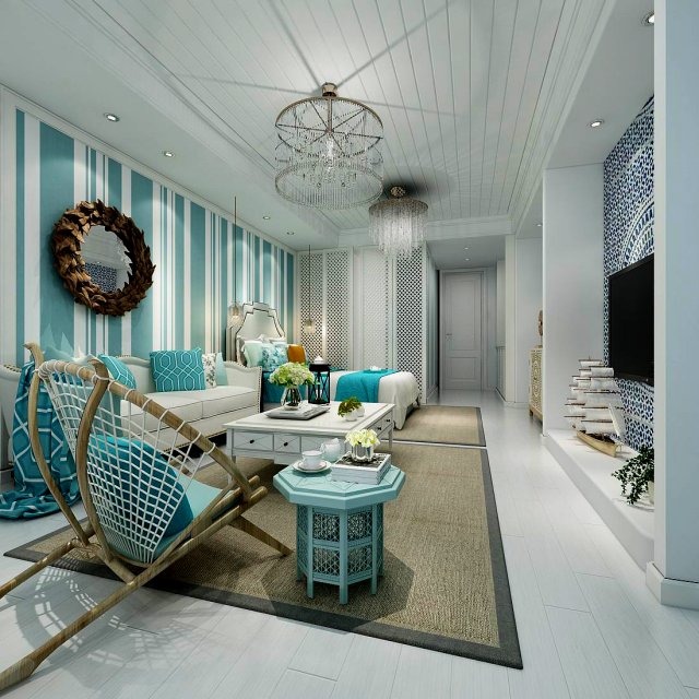stylish avant-garde living room design 41 Modelo 3D .c4d .max .obj .3ds .fbx .stl .blend 