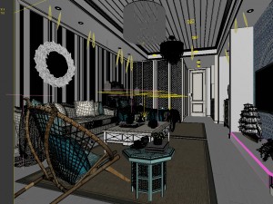 stylish avant-garde living room design 41 Modelo 3D