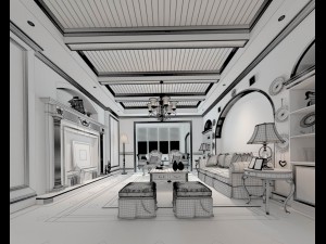 stylish avant-garde living room design 42 3Dモデル