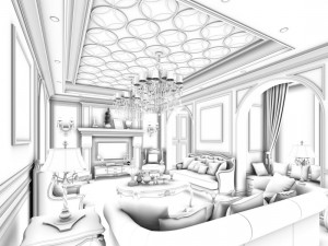 stylish avant-garde living room design 43 3Dモデル