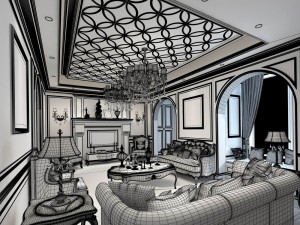 stylish avant-garde living room design 43 3Dモデル