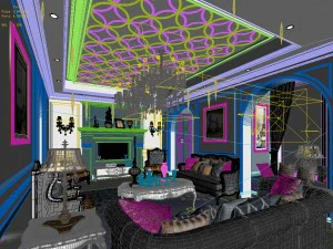 stylish avant-garde living room design 43 3D Model
