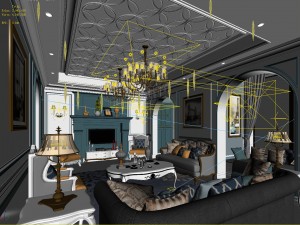 stylish avant-garde living room design 43 3Dモデル