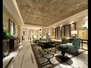 세련된 아방가르드 거실 디자인 44 3D 모델