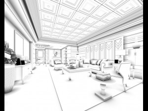stylish avant-garde living room design 44 Modelo 3D