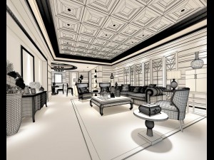 stylish avant-garde living room design 44 Modelo 3D