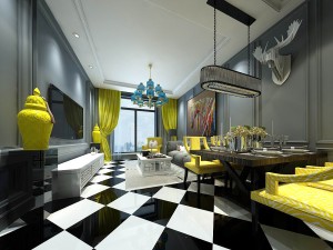 stylish avant-garde living room design 45 3D Model