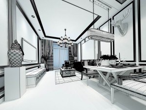 stylish avant-garde living room design 45 Modelo 3D