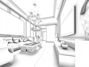 stylish avant-garde living room design 45 Modelo 3D