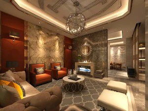 stylish avant-garde living room design 46 3D Model